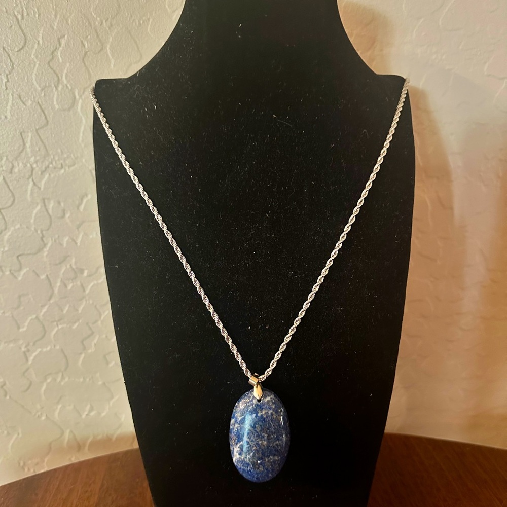 Blue Lapis Stone Necklace